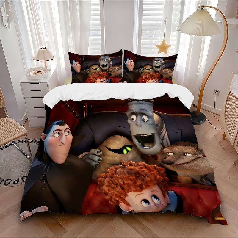 Monster Movie Night Print 3Pcs Bedding Setduvet Cover With 2 Bedropillowcase Home Birthday Gift