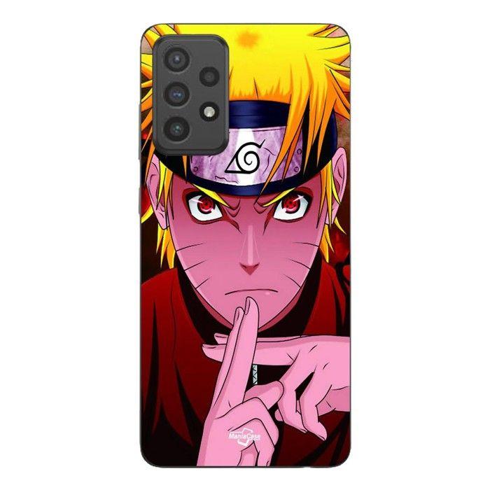 Coque de téléphone - MANIACASE - Samsung Galaxy A53 - Noir - Silicone TPU - Naruto main croisée