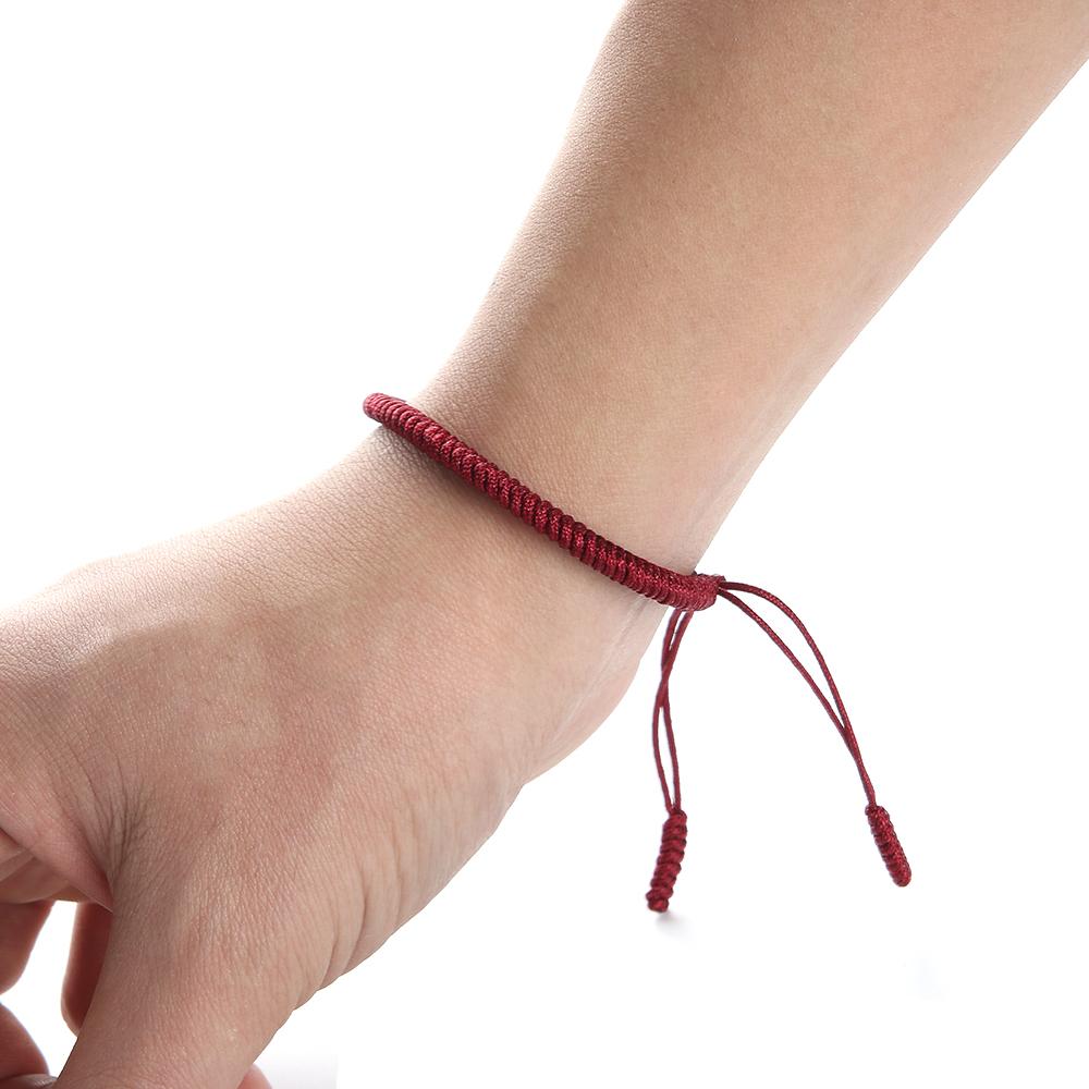 1PC/3PCs Handmade Weave Jewelry Red Rope Weave Bangle Tibetan Buddhist Knots Bracelet