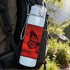 1PC Red Background Butterfly Art 750ml Color Plastic Sports Water Bottle Leakproof Flip Straw Lid Suitable for Sports Office Home Use