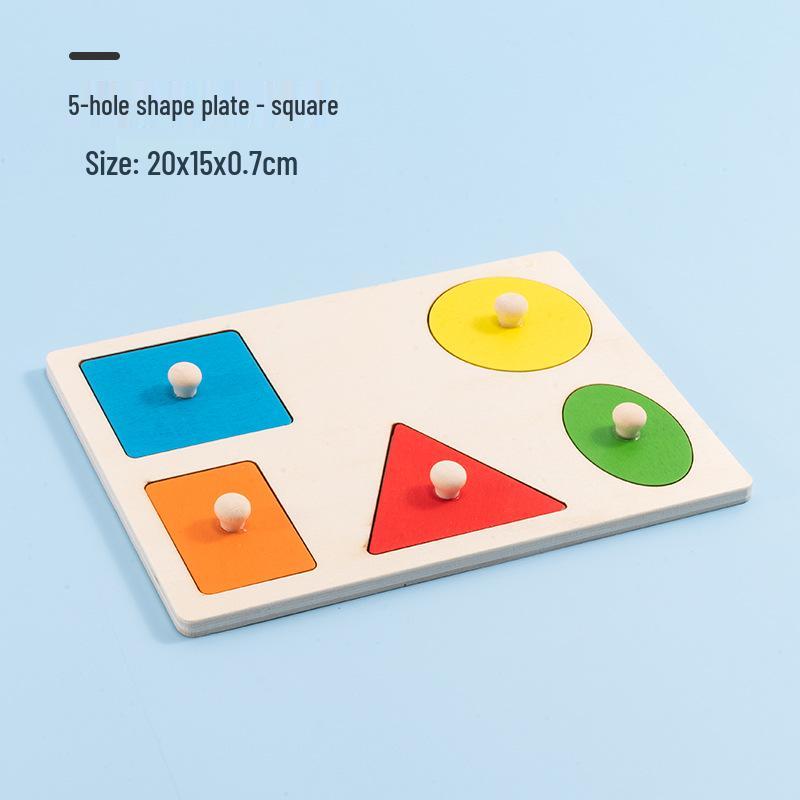Монтессори Деревянная Доска-пазл с геометрическими фигурами для раннего развития