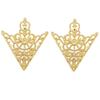 Retro Pattern Triangle Collar Pin Accessories Fashion Men and Women Hollow Crown Collar Brooch Collar Corner Badge