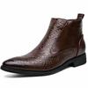 Chelsea Boots Work Shoes Italian Handmade Boot Shoes For Formal Dress Wedding Business MAN ANKL BOOT New Cowboy Boots Brown