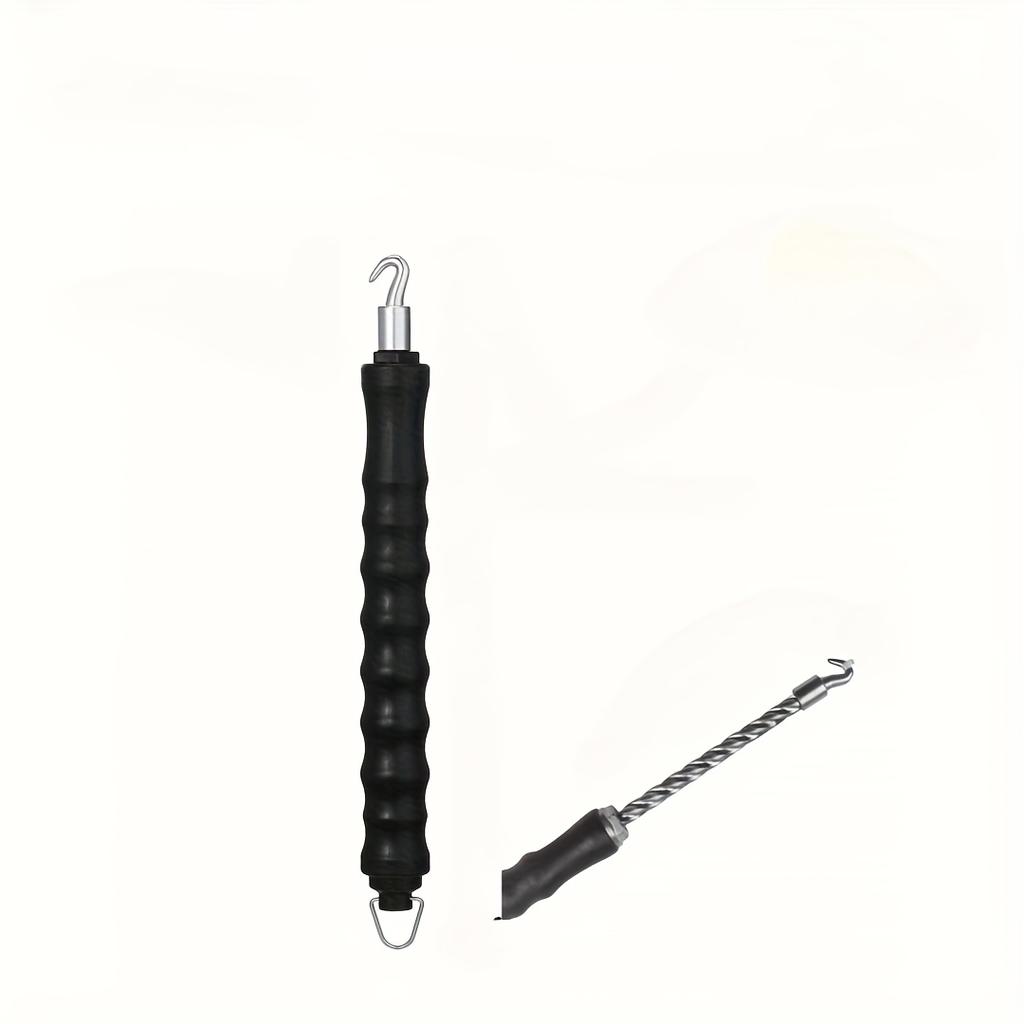 Semi-Automatic Rebar Tying Hook Tool Kit - Straight Pull Wire Twister, with Black And Green Non-Slip Handles