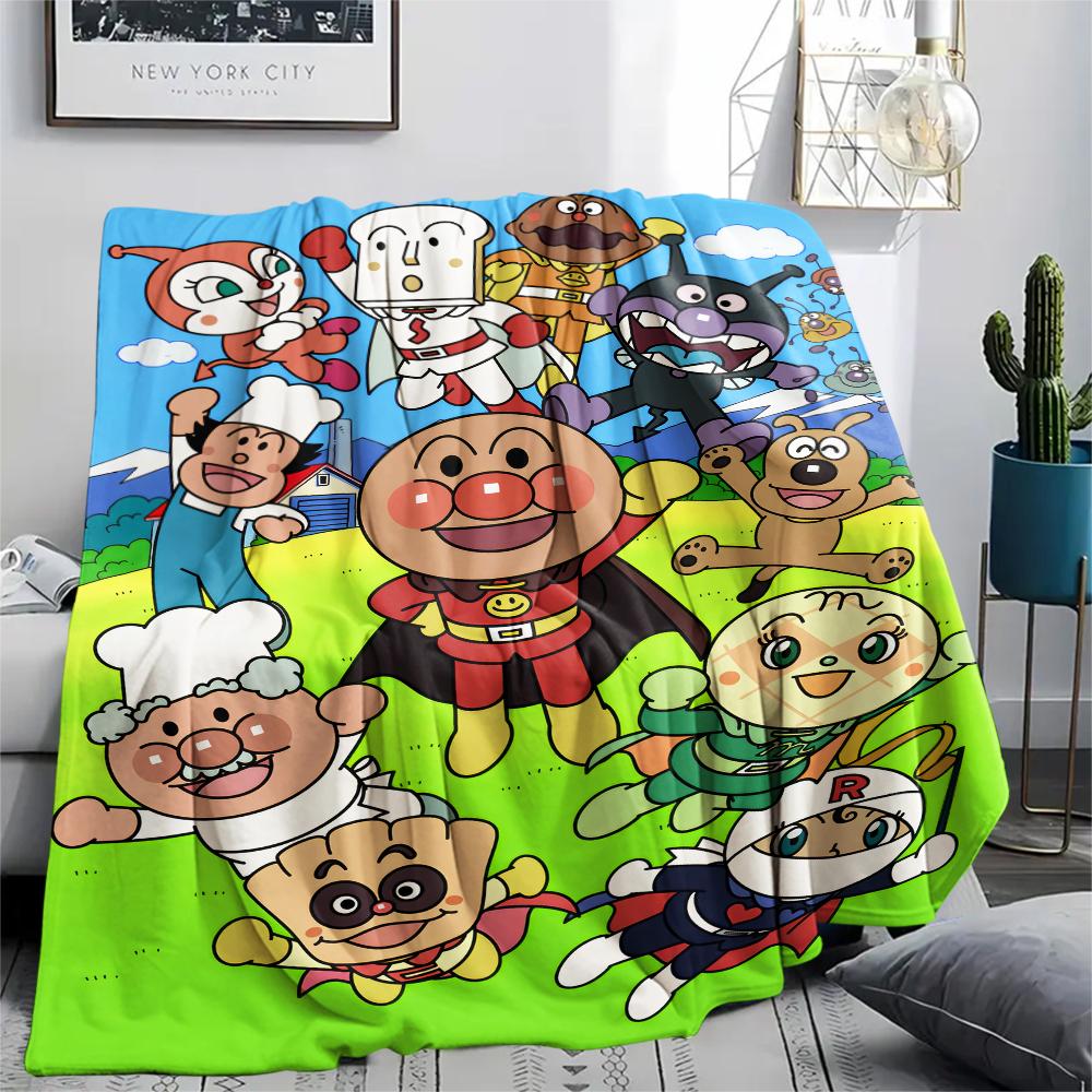Anpanman Close up Blanket, Warm Throw for Home Bedroom, Perfect Gift for Anpanman Fans.chl