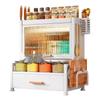 Bieying Countertop Storage Rack with Spice Jars
