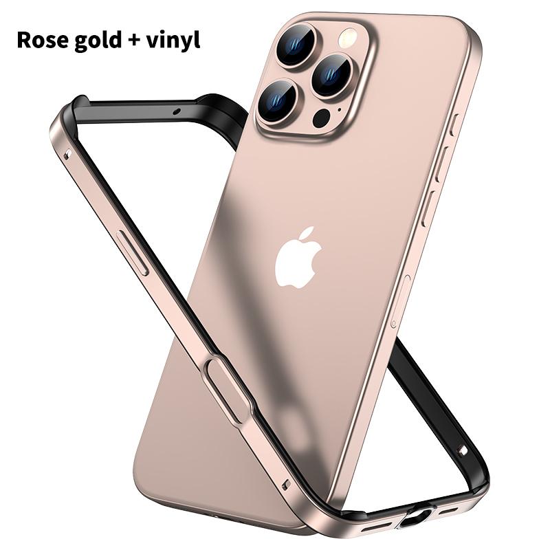 Hybrid Silicone Frame Aluminum Metal Phone Case for iPhone 16 15 14 Plus 13 12 11 Pro Max Xs Xr Anti-Fall Corners Bumper Cover