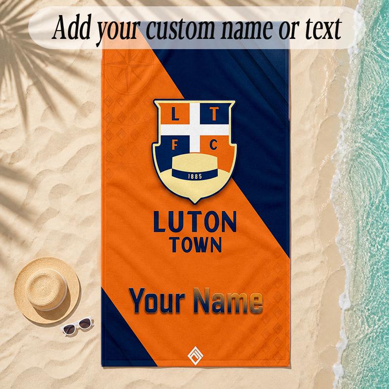 Beach TowelLuton Town Custom Name Text Personalized Soft Towel for Beach Pool Indoor Home Decor Gift