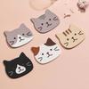 Cartoon Cat Shaped Silicone Dining Table Placemat Coaster Kitchen Accessories Mat Cup Mug Heat-resistant Animal Coffee Drink Pad