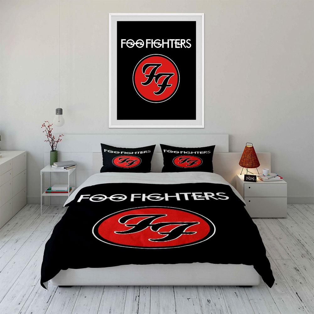 "Foo Fighters Logo Bedding Set" Bedding Duvet Cover Set Duvet Cover Pillowcases (1 * Duvet Cover 2 * Pillowcases, without duvet insert)