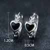 1 пара креативных эмалевых серег-колец в форме сердца для женщин, модные украшения, подарок