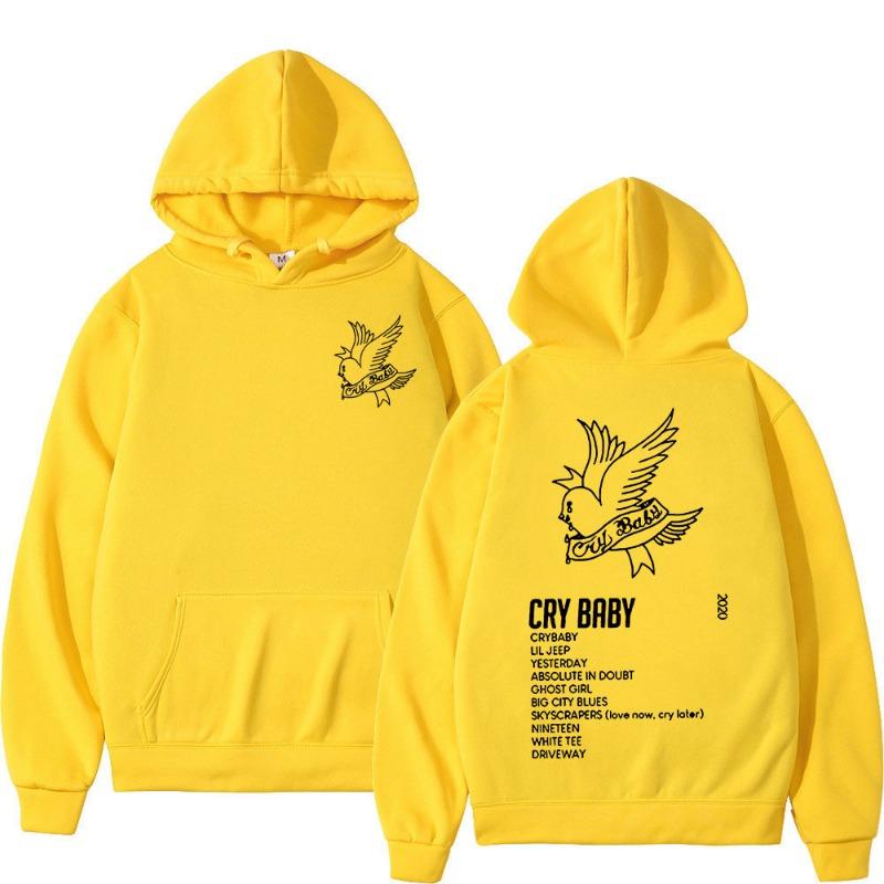 Худи с принтом музыкального альбома рэпера Lil Peep CryBaby Мужские Женские Мода Хип-Хоп Оверсайз Толстовка Осень Зима Флис Теплые Пуловеры