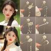 Flower Tassel Hair Sticks Neo Chinese Style Hair Insert Gentle Hairpin  Women