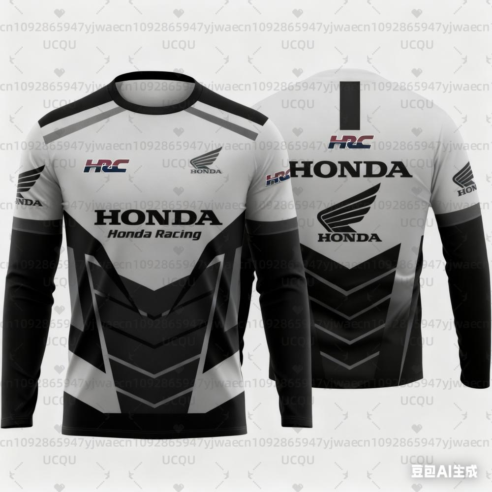 UNYDV1 Honda 26 New Summer Basic Shirt Summer Fashion Comfortable Trendy Cycling Quick-Dry Long Sleeve T-Shirt