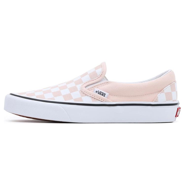 Vans Серия Slip-On Теория цвета Классические повседневные низкие кеды для скейтбординга Унисекс кроссовки Розовый Белый VN0A7Q5DBM0