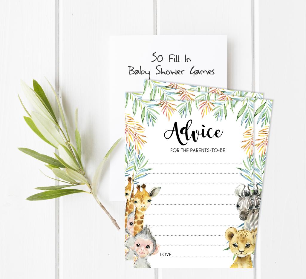 Inkdotpot Игровой набор для детского душа из 50 игр BabyA AlphabetA ABCA для вечеринки Baby Cheetah Jungle Animals