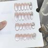 Pure Hand-made Phototherapy Wearable Nail 12 Pieces of Nude Black Finished Product Reusable Nail Art Patches Can Be Removed