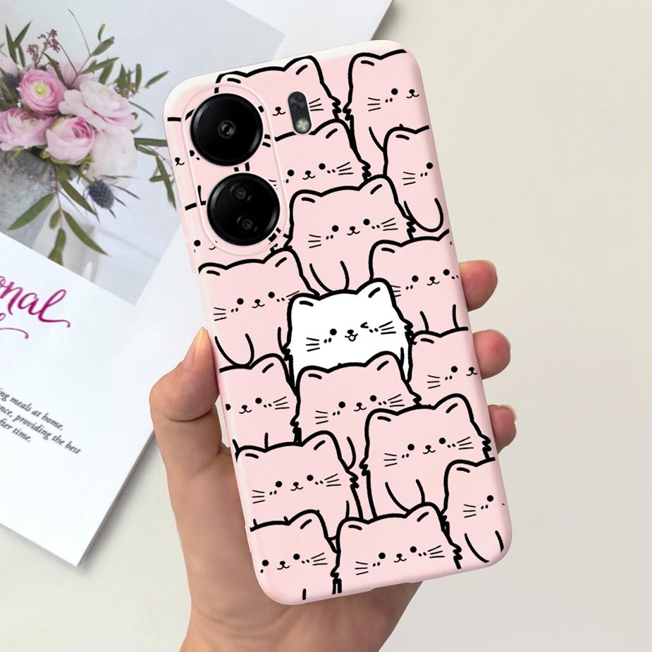 For Xiaomi Poco C65 Case Redmi 13C Cute Fashion Cartoon Cover Soft Silicone Phone Case For Xiaomi Redmi 13C Poco C65 C 65 Bumper
