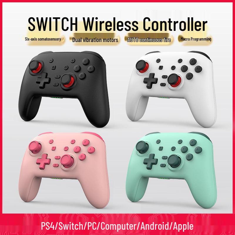 Беспроводной Bluetooth-контроллер Switch Pro с шестиосевым гироскопом, двойной вибрацией и макропрограммированием
