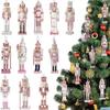 36-Piece Handmade Walnut Cracker Christmas Ornament Set - Ideal for Holiday Gifts & Tree Decoration