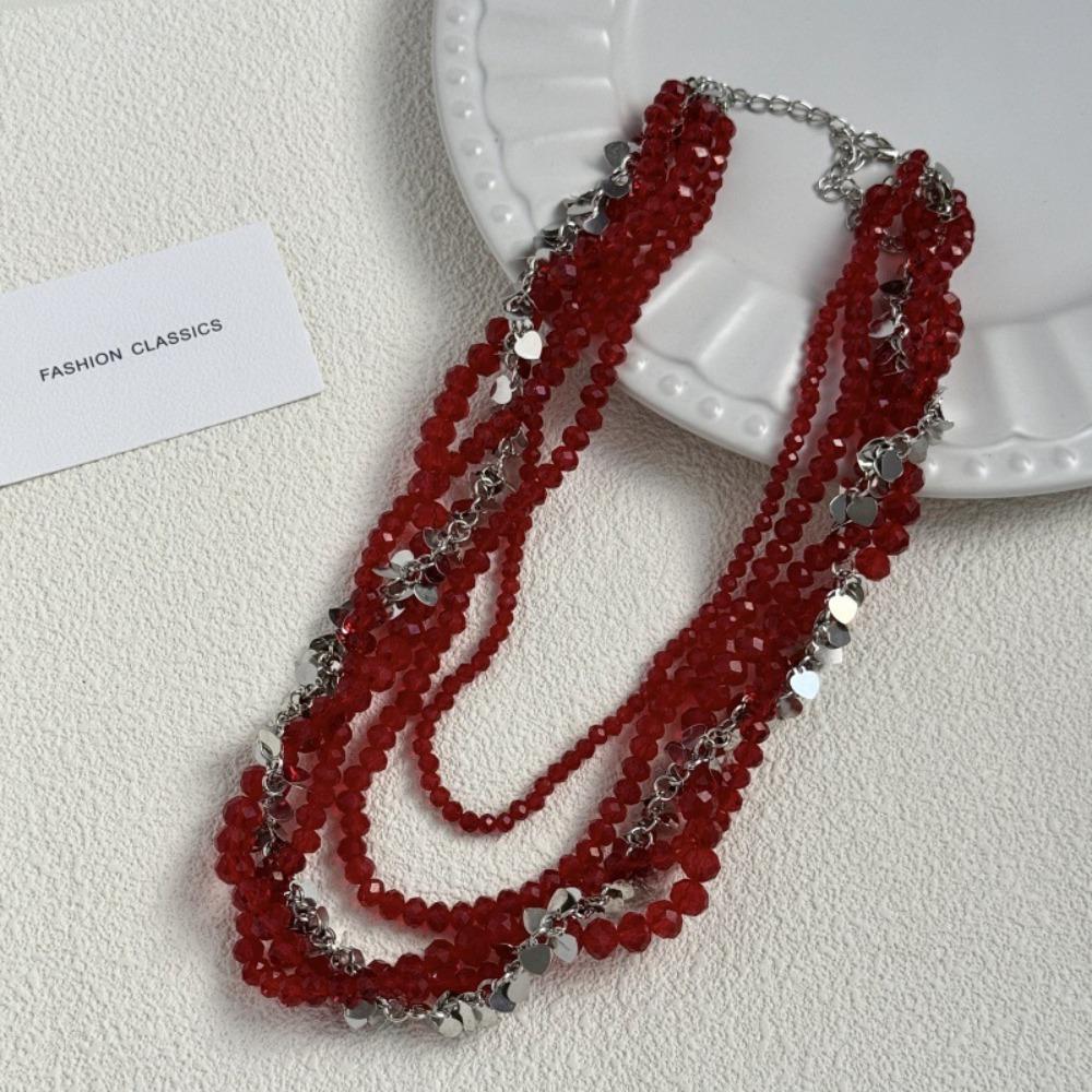 Винтажное ожерелье с пайетками 'Любовь', этнический стиль, чокер, цепочка для ключицы, на каждый день