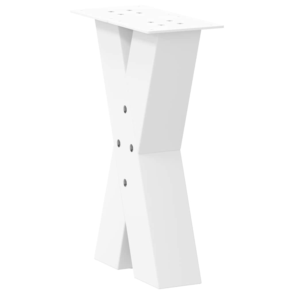 Vidaxl Nogi Do Stolika Kawowego, 2 Szt., Białe, 38X(42-43) Cm, Stal