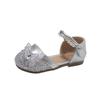 Girls bag head sandals summer new children's soft sole non-slip little girl pearl bow princess shoes