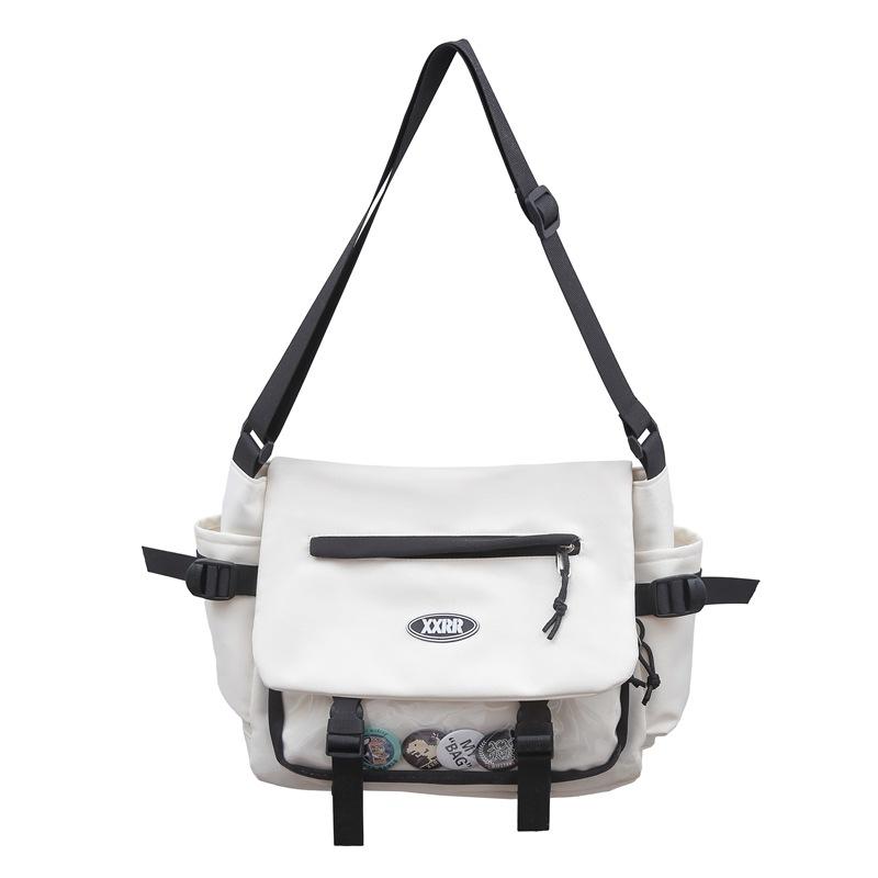 Студенческая сумка-мессенджер, однотонная мужская сумка через плечо, большая вместительная женская сумка через плечо