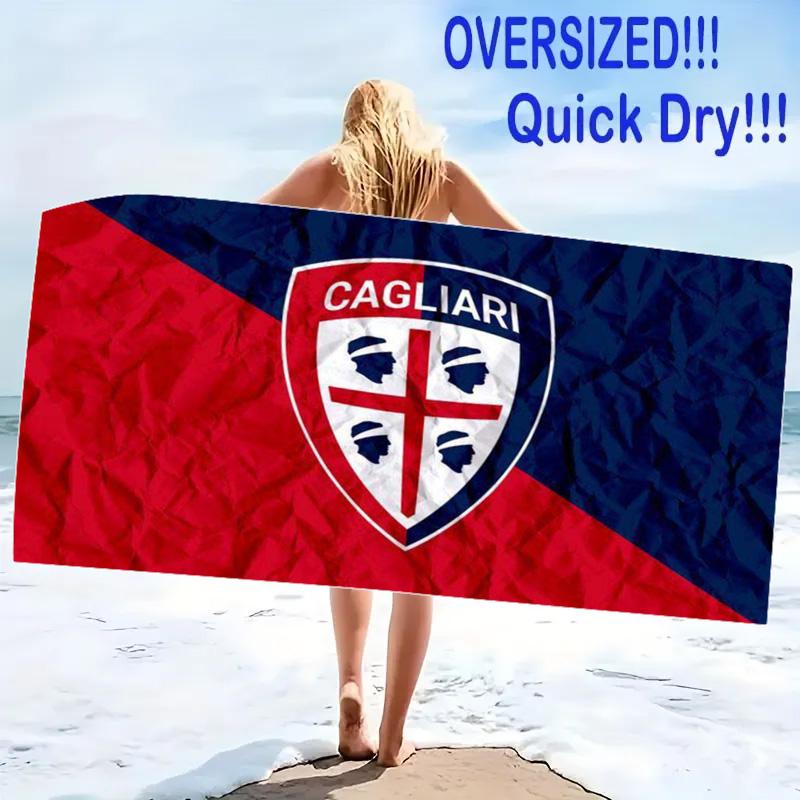 Пляжное полотенце с принтом Cagliari Calcio, большое, мягкое, быстросохнущее, для пляжа, кемпинга, плавания