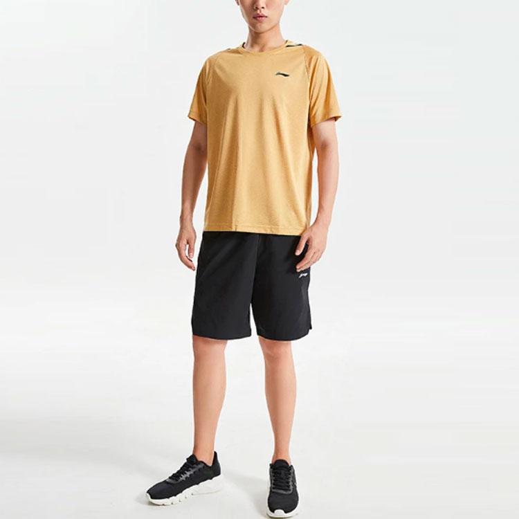 Мужская футболка Li Ning из серии для тренировок, желтая, ATSQ197-3
