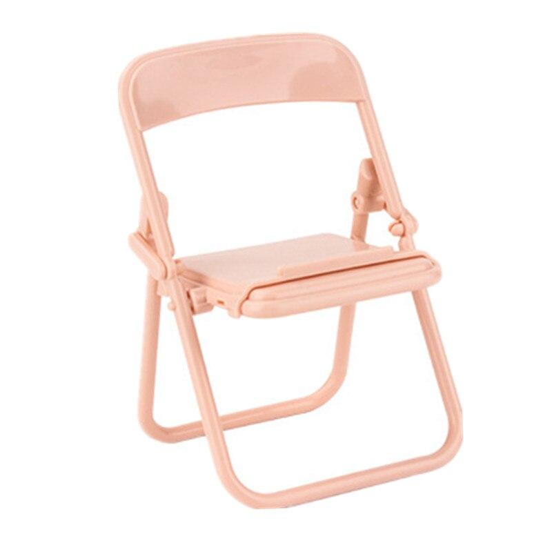 Mini Chair Shape Mobile Phone Stand Portable Cute Colorful Adjustable Folding Stool Lazy Phone Desktop Holder For Cell Phone
