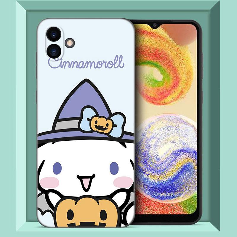 Kawaii Cinnamoroll черный силиконовый чехол для телефона Samsung Galaxy A01 A03 Core A04 E A02 A05 A10 A20 A21 A30 A50 S A6 A8 Plus A7