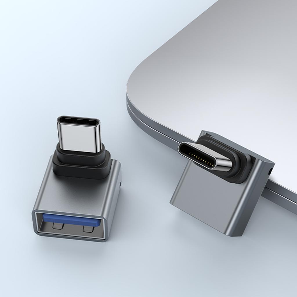 USB 3.0 Female to Type C Male 90-градусный угловой удлинитель USB C Upward Downward OTG Connector для ноутбука