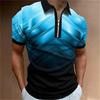 Men's Printed T-shirt, Short Sleeved Polo Shirt, Luxurious Style, Quick Drying, Oversized Top