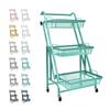 Fkstyle Kitchen Wagon Succulent Shelf Wallet Trolley Tool Wagon Rollers 3 Tiers Interior Storage Accessories Shopping [Товар]