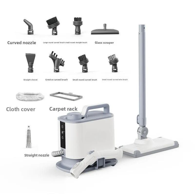 1550W Steam Cleaner High Temp 99.9% Germ Removal Oil Grease Dissolver for Kitchen Toilet Range Hood Tiles Grout Cleaning Mop