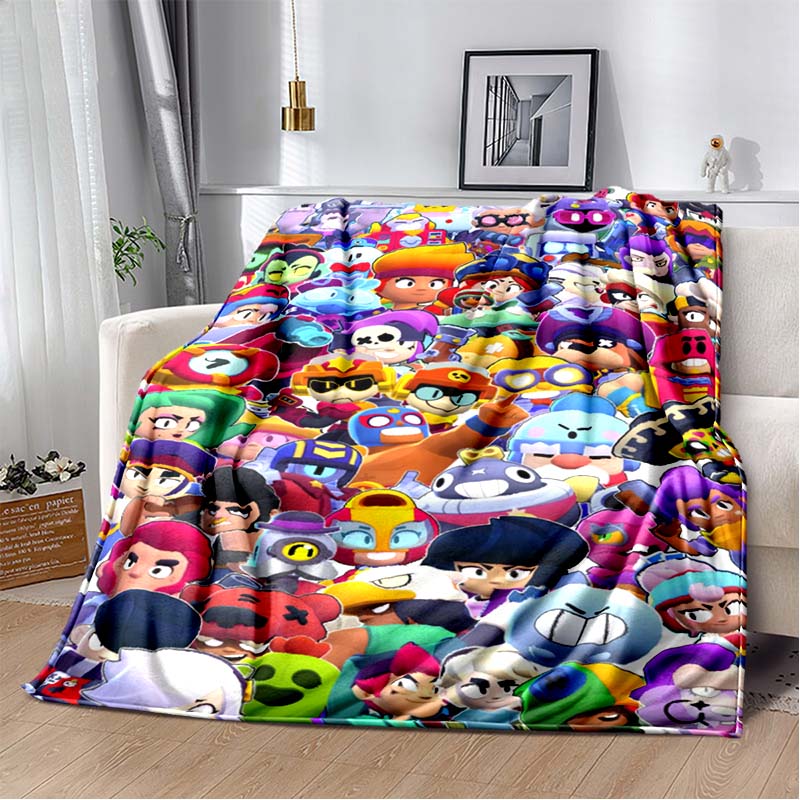 Cute Avatar & Pet Themed Soft Blanket, Playful Adventure Style Cozy Cover
