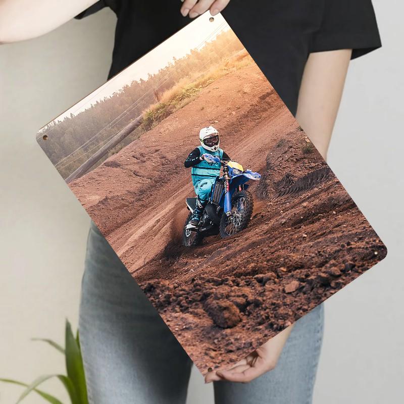 Custom Off Road Motocross Rider Metal Wall Art Home Decor Racing Theme Birthday Gift