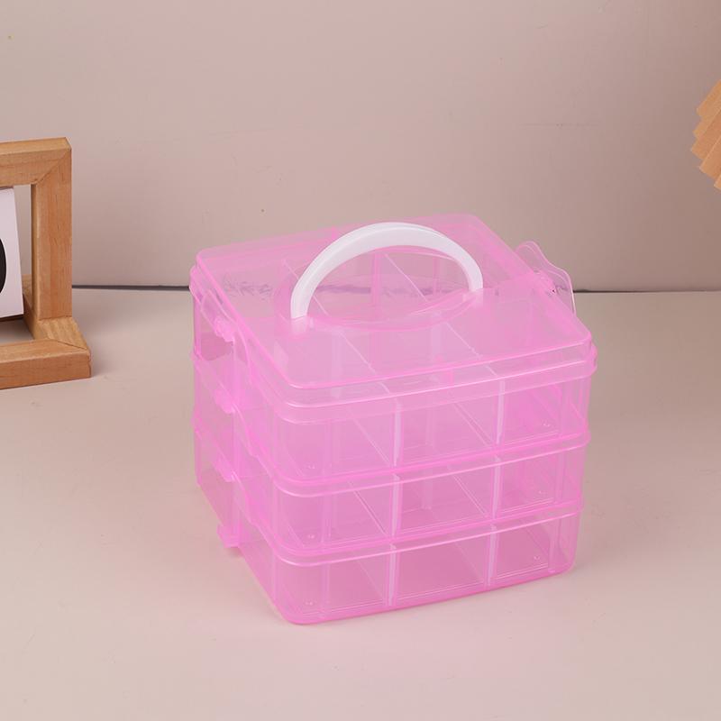 3-слойная прозрачная пластиковая коробка для хранения ювелирных изделий, большая вместимость, отделочная коробка, коробка для ожерелий, колец, серег-пуссетов, коробка для украшений