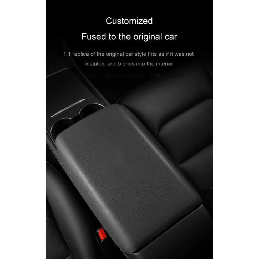 Для Tesla Model Y Juniper Накладка на подлокотник центральной консоли TPE Model 3/Y 2021-2025 Защитная накладка на подлокотник Противоскользящий коврик Аксессуар