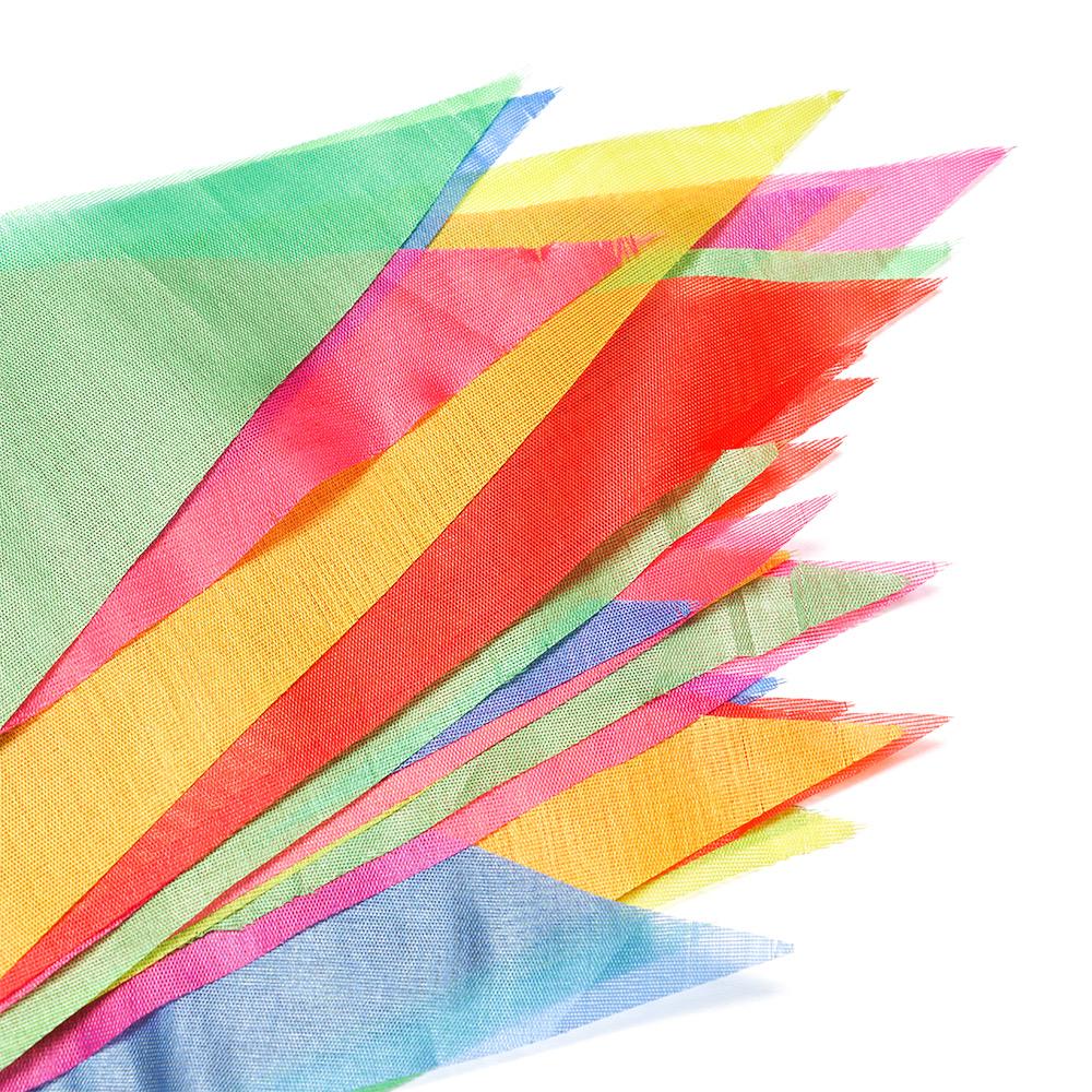 Nylon Fabric Decor Outdoor 100M Triangle Flags Pennant Multicolored Bunting Banner