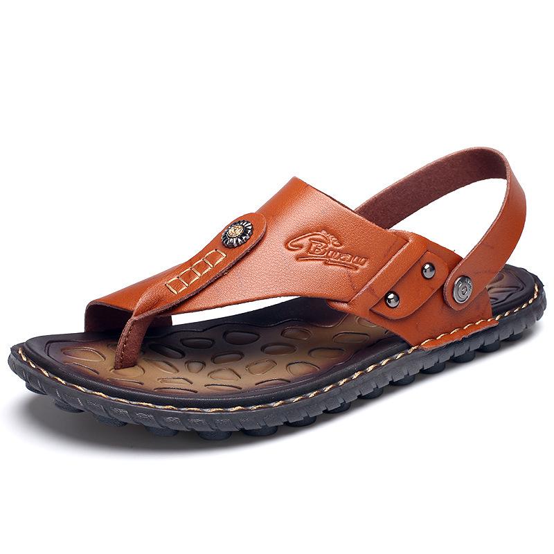 Summer men leather sandals n slippers large size