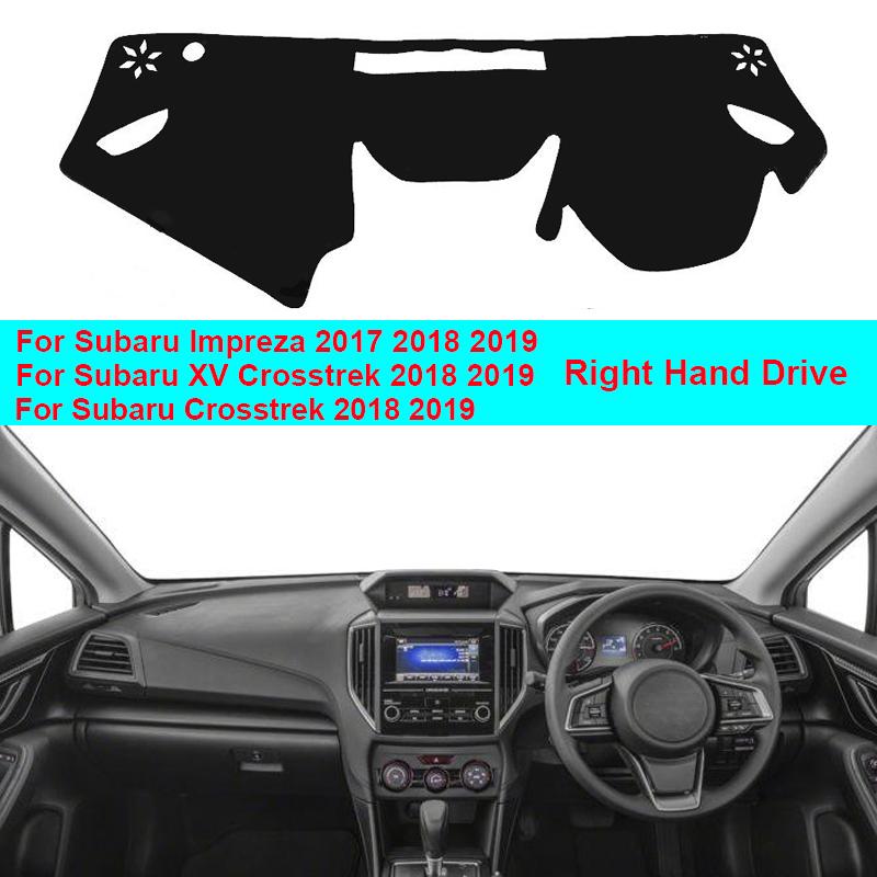 2 Layers Car Inner Dashboard Cover Dash Mat Carpet Cushion Cape For Subaru Impreza 2017 2018 Subaru XV Crosstrek 2018