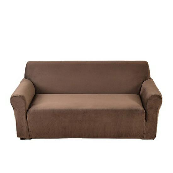 Ультрамягкий чехол для дивана из бархата Silver Fox Velvet с высокой эластичностью