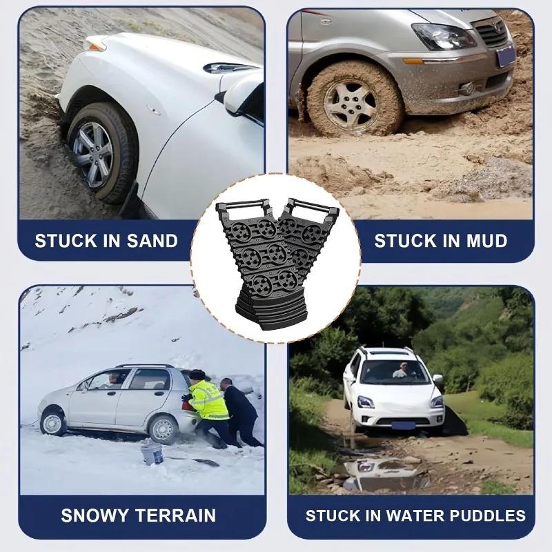 Траки для бездорожья Рампа Лестница Коврик для сцепления автомобильных шин 1/2 шт. Противоскользящие кошки Инструмент для быстрой эвакуации для снега льда грязи песка