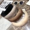 Women Luxury Winter 100% Real Mink Fur Headbands High Quality Real Fur Hair Band Lady Fashion Hair Hoop Furry Gift