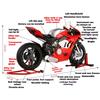 Spray 1/6 Ducati V4S Racing Motorcycle Alloy Diecast Model Car Trendy Indoor Furniture Toys Ornaments Collection Hobbies Holiday