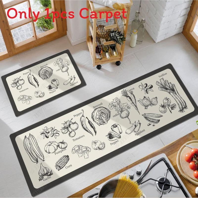 Pvc Antioil Waterproof Kitchen Floor Mat With Nonslip Texture For House And Entryway