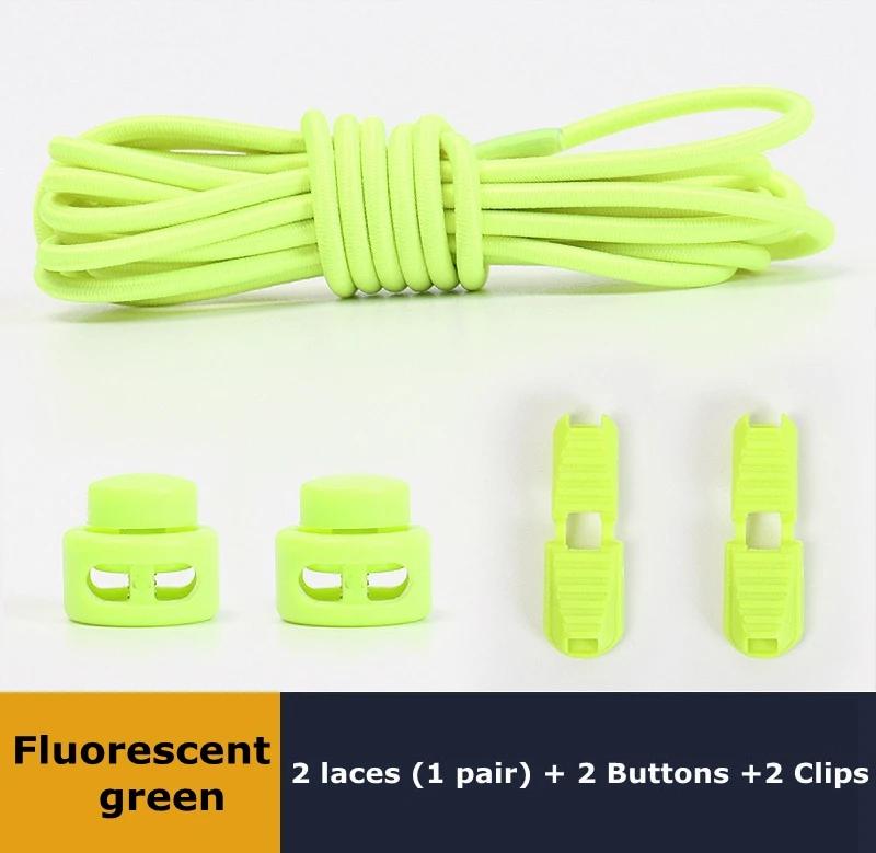 Шнурки без завязывания, подходящие для любой обуви, круглые эластичные шнурки с пружинным замком, быстро надеваются за 1 секунду, шнурки для хайкинга, спорта, ленивые шнурки