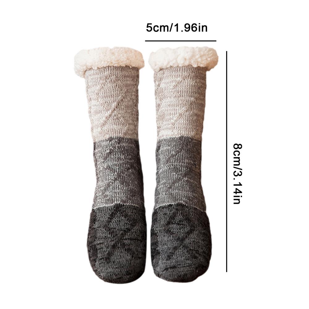 Winter Floor Socks Cozy Warm Gripper Anti-slip Socks Home Fuzzy Sleeping Socks Postpartum Must-Haves Comfortable for Mom Gifts